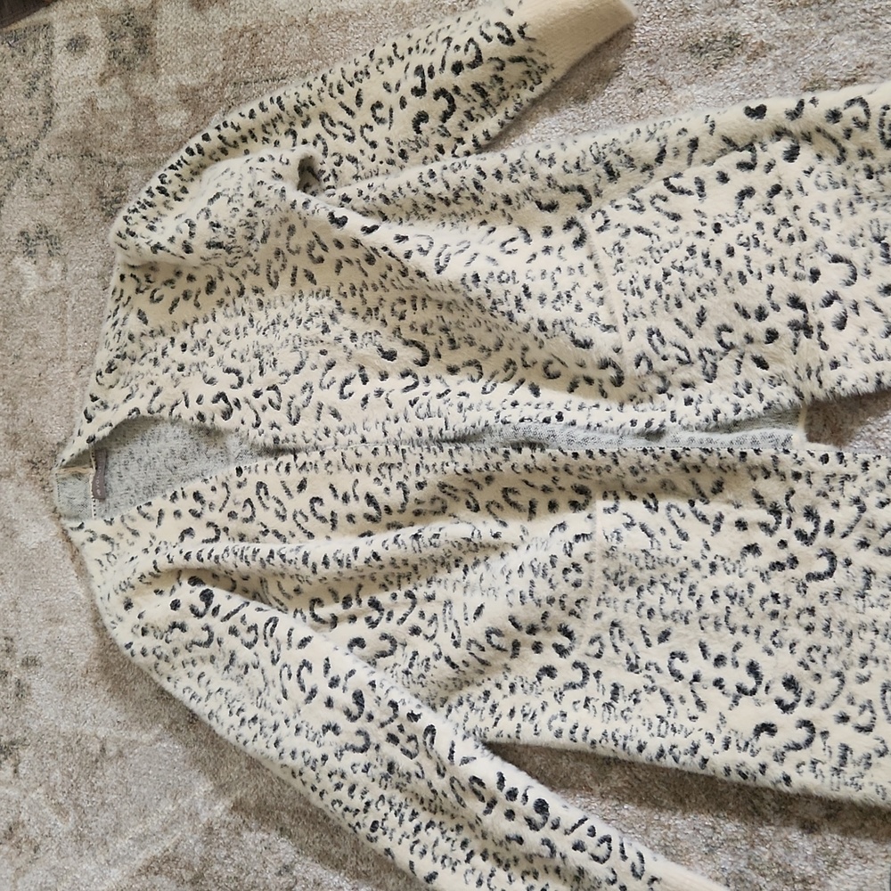 Animal.Print open cardigan sweater